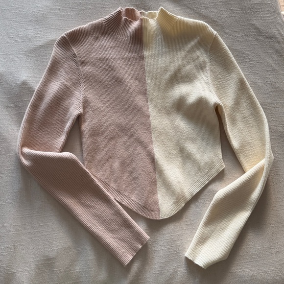 Two-Tone Ribbed Sweater - Picture 3 of 5